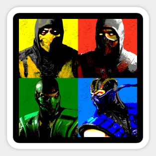 Mortal Warhol Ninjas Sticker